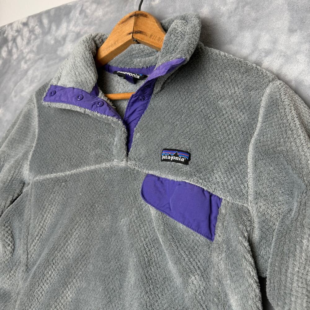 Patagonia Gray Fleece Snap-T Pullover Pocket‎ Sweatshirt Women's Medium